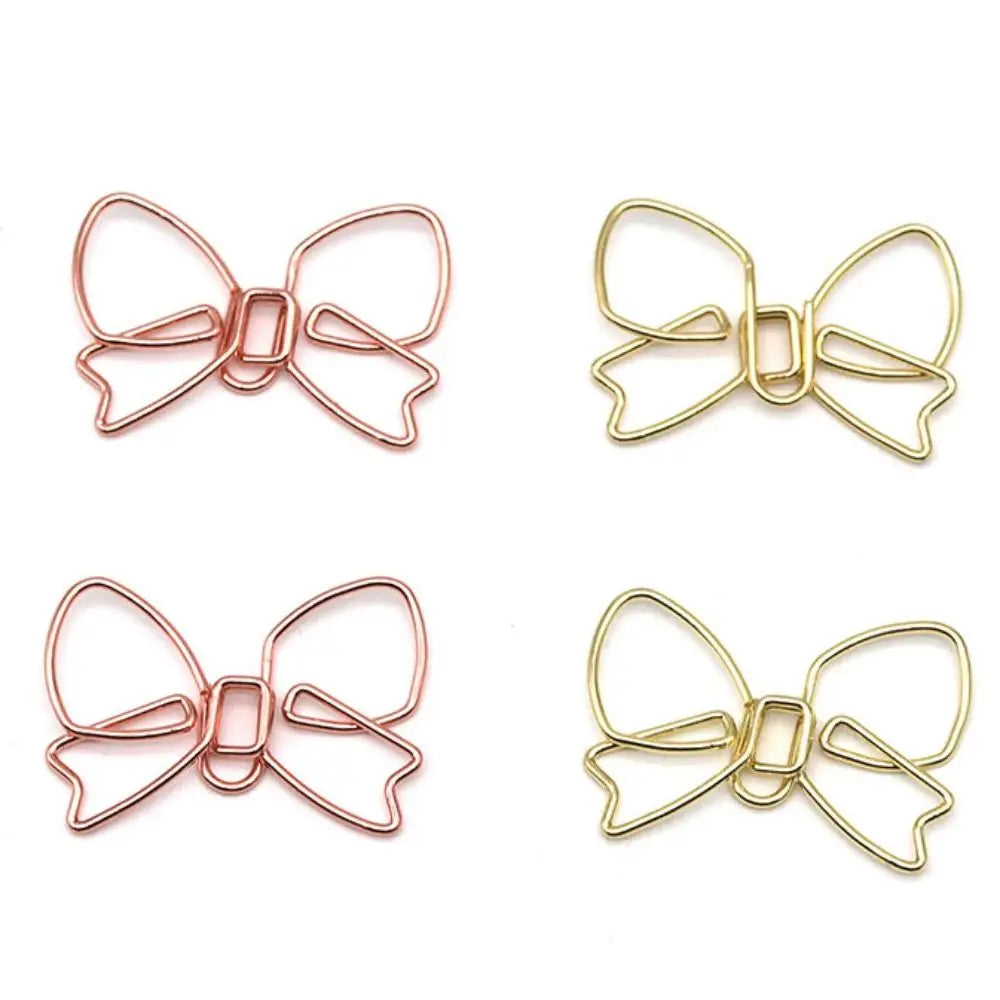 Cute Paperclip Book Mark Bow Clip DIY Accessories Bookmark Bookend Clip Metal Paper Clip Paper Clips