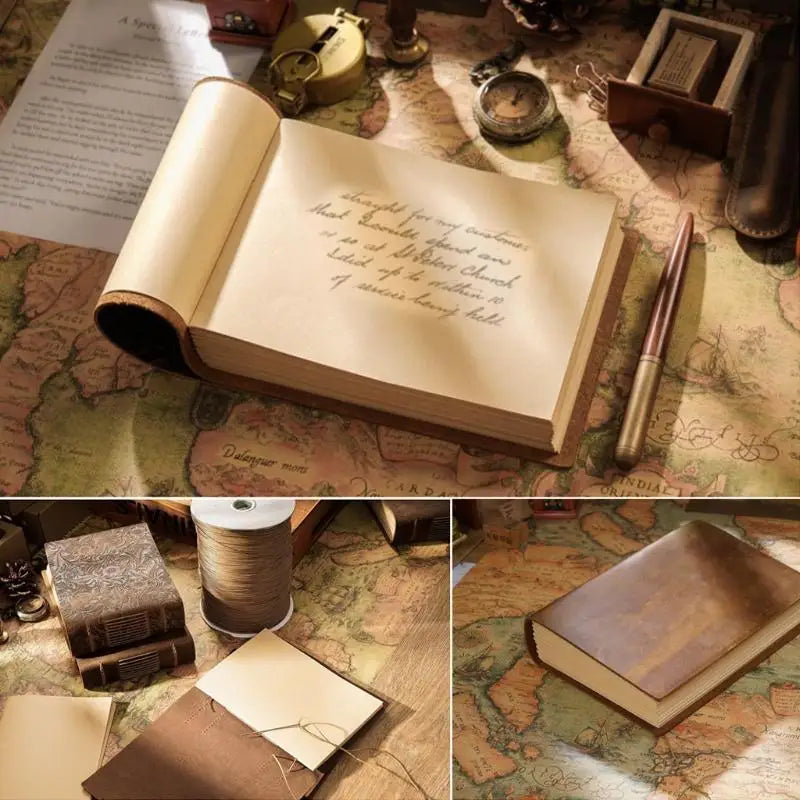 Exquisite Vintage Leather Notebook Antique Handmade Business Gift