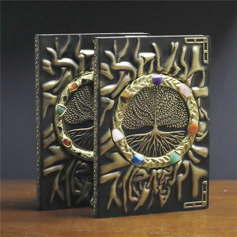 Tree of Life Journals for Women & Men A5 Lined Wide Ruled Writing Personal Diary Notebooks 180° Lay Flat Thick Paper Hard Cover