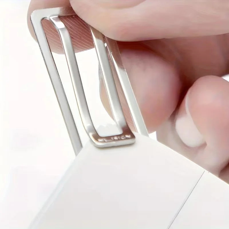 10pcs Square Thickened Binder Clips - Metal Paper Clips - Office Supplies For Documents, Notes & Bookmarking